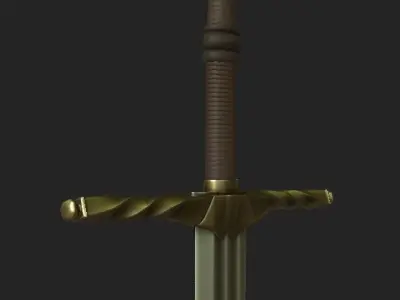 Witcher-Style Sword Low-poly 3D model