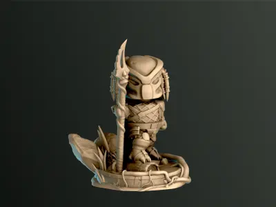 The Hunter - Prey Cute Statue 3D print model