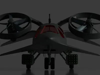 Sci Fi Aircraft 3D model