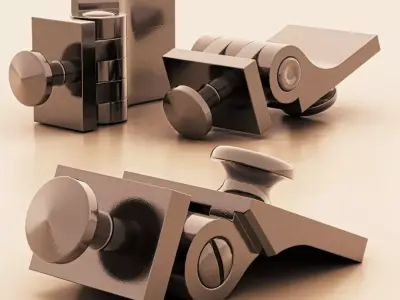 Barrel Hinge for Eyeglasses - Bisagra para Anteojos Low-poly 3D model