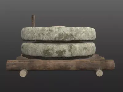 Historical Mill Low-poly 3D model