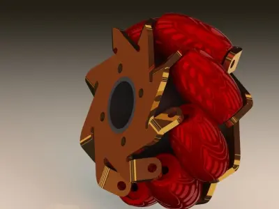 Mecanum wheel Low-poly 3D model