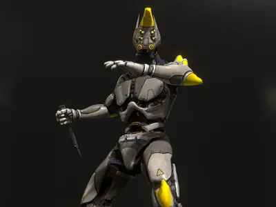 Sci-fi robot Free low-poly 3D model