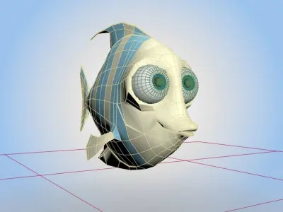 Angelfish fish 3D model