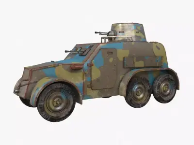 OA vz 30 Armoured Car Czechoslovak Vray 3D model