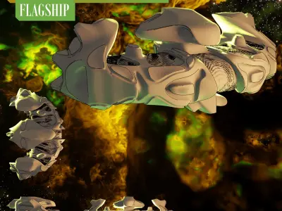 Twilight Imperium Naalu Collective Ship Models 3D print model