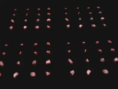 Quarry Stone Rock Mine Low-poly 3D model