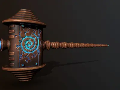 electric hammer Free low-poly 3D model