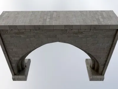 Stone Arch Low-poly 3D model