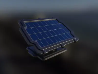 Solar Panel 3D model Low-poly 3D model purchase
