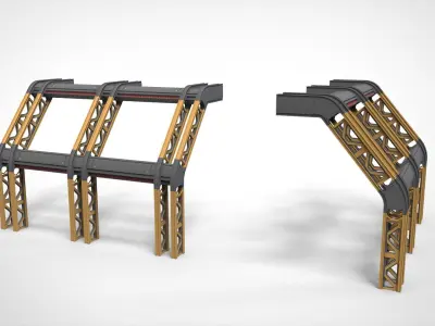 sci-fi Architecture kitbash 42 3D model