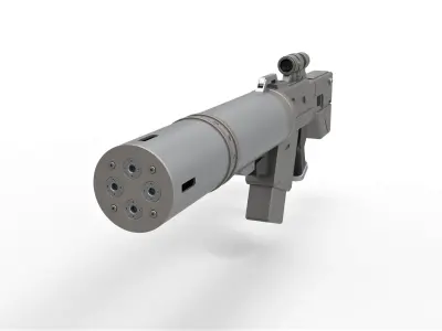 Prison Guard Rifle from the movie Judge Dredd 1995 3D model