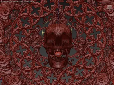 Ornament skull give away Free 3D model
