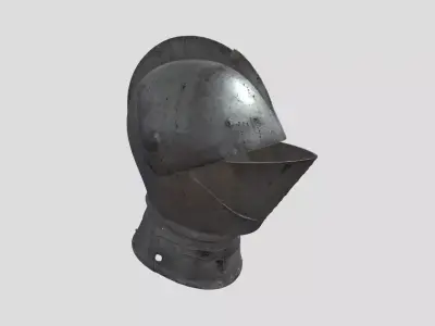 Steel Knight Helme Low-poly 3D model