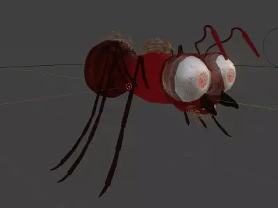 ant-rigged ant Low-poly 3D model