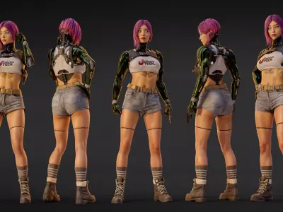 Cyber Girl 2 3D model