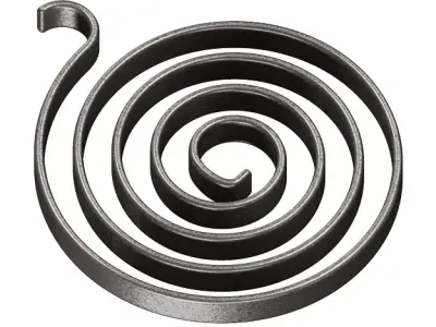 Rusty Spiral Spring 3D model