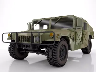 Hummer H1 Military Camouflage 3D model