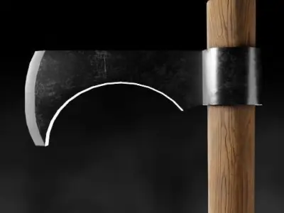 Tomahawk Axe Game Ready PBR Low-poly 3D model Free low-poly 3D model