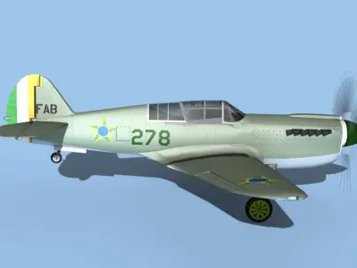 Curtiss P-40N Tomahawk Brazil 3D model