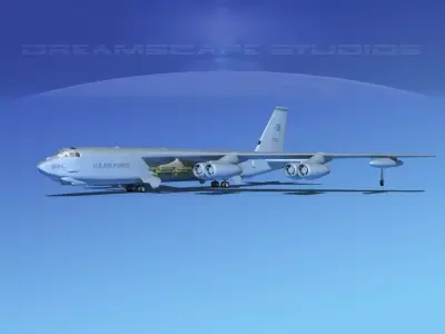 Boeing B-52G Stratofortress V04 3D model