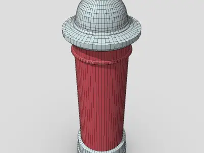 Advertising Column Low-poly 3D model