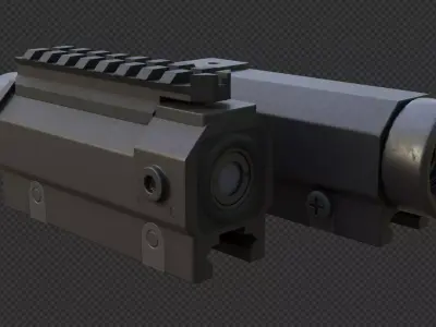 HK Hensoldt Universal Rifle Optic HKV ZF Low-poly 3D model