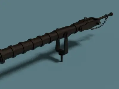 Cannon Falconete Low-poly 3D model