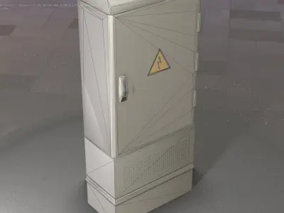 Electrical Distribution Cabinet 96 Low-poly 3D model