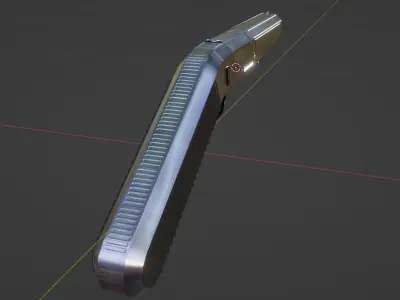 Sci-fi Double-barrel Free low-poly 3D model