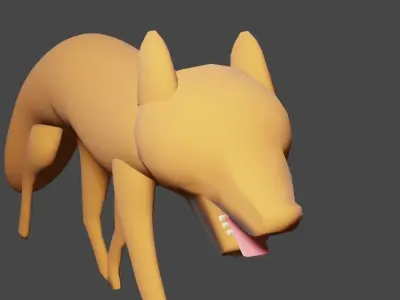 Low Poly Fox Model 3D model