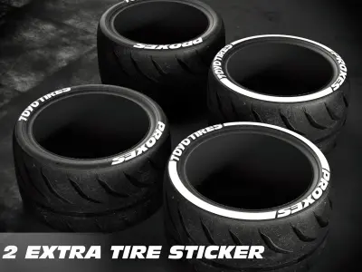 TOYO PROXES R888R  Low-poly 3D model