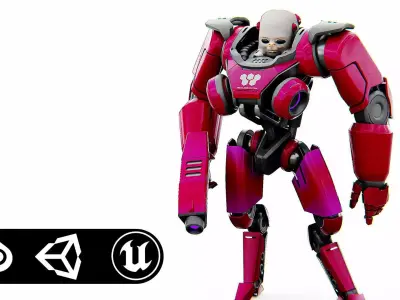 CYBORG ALIEN X-50 Rigged for Unreal Engine - Unity - MIXAMO 3D model