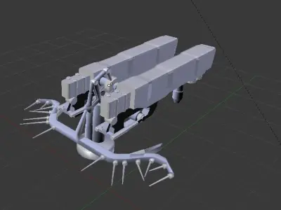 Turret Blast Angel Low-poly 3D model