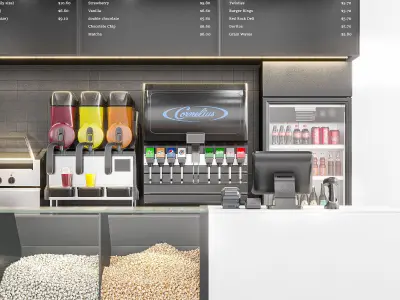 Cinema Restaurant equipment 3D model