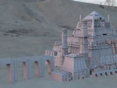 Mars Pyramid City 3D model