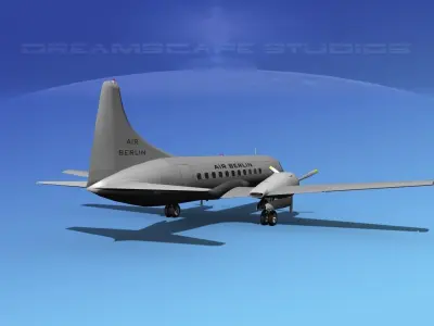 Convair CV-340 Air Berlin 3D model