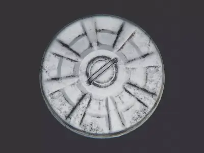 Barracks style weathered trash can exterior Low-poly 3D model