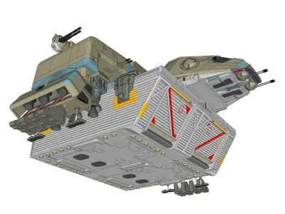 starship troopers dropship 3D model