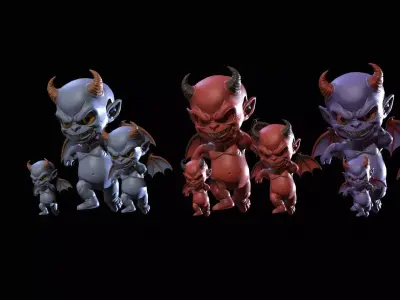 ChibiDemon1Pack1 Low-poly 3D model