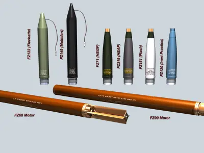 FZ Unguided Rockets 3D model