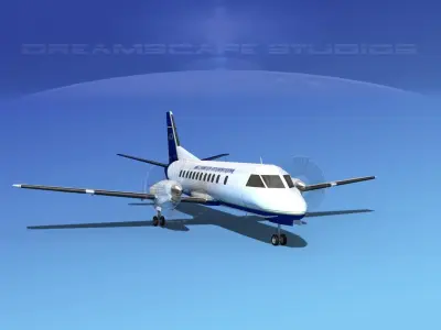 SAAB SF340 Air Charter Intl 3D model