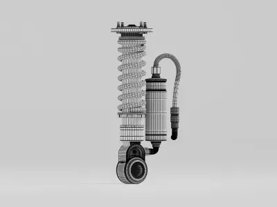 Performance Suspension Shock Absorber Model 3D model