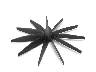 High-Detail Jet Engine Impeller 3D Printable Turbo Fan Model 3D print model