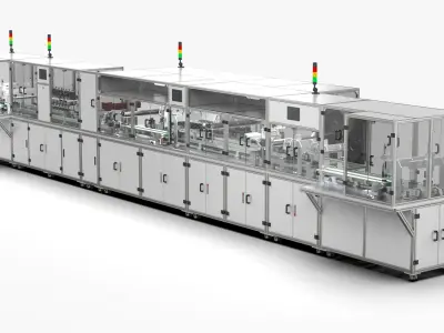 Transformer Shaping Test Sorting Production Line 3D model
