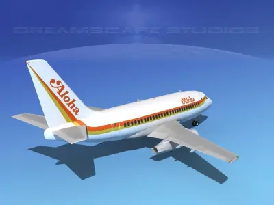 Boeing 737-100 Aloha 3D model