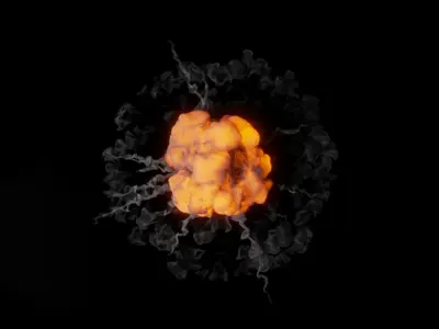 Grenade Dust Explosion 3D model