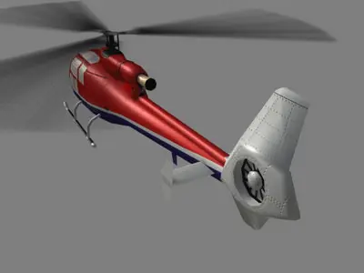 Gazelle V4 Helicopter Low-poly 3D model