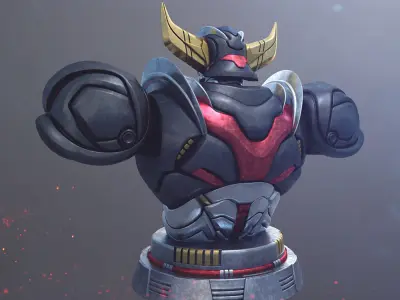 Anime Mech Bust 3D print model