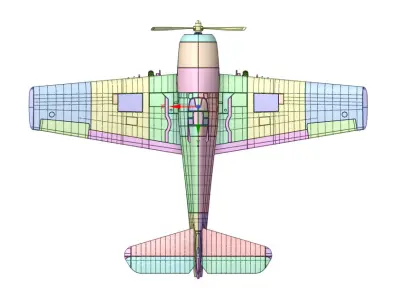 Grumman F6F-5 Hellcat 1 by 24 Scale 3D Printable Model 3D print model